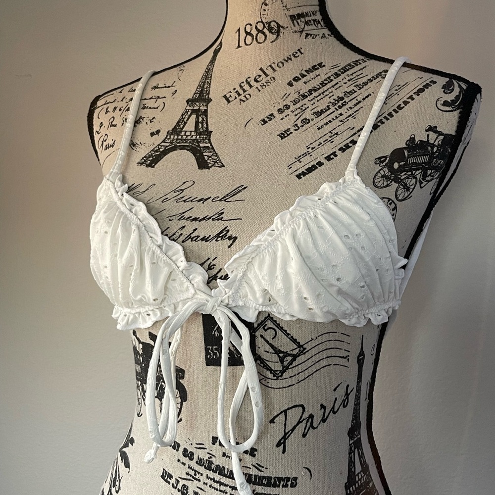 White Bralette/ Swim Top